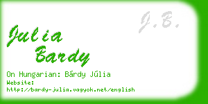 julia bardy business card