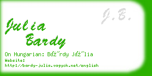 julia bardy business card